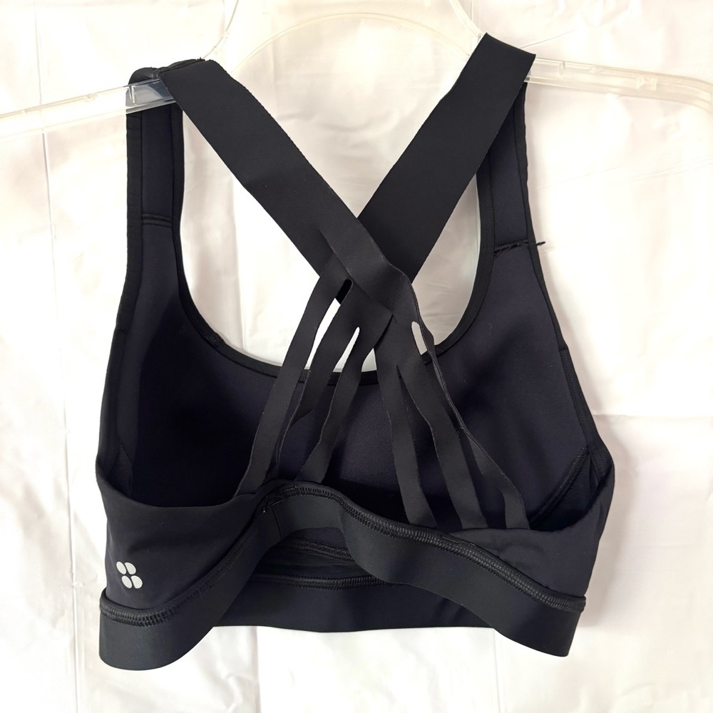NWOT Sweaty Betty London Circut Black Sports Bra Workout SZ S - Picture 2 of 9